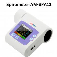 Abimed spirometer offers accurate lung function measurement with a capacity range of 0–9 L and a flow velocity range of 0–14 L/s. It features advanced pneumotachograph flow sensors and meets ITS, NIOSH, ERS, and DIAGNOSIS standards, ensuring precise and efficient spirometry for healthcare professionals.