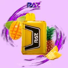 The Sour Mango Pineapple RAZ TN9000 Disposable Vape features a sleek, compact design with vibrant tropical colors. The device showcases a bright yellow and green gradient, symbolizing the bold, tangy fusion of mango and pineapple flavors. Its ergonomic shape ensures a comfortable grip, perfect for on-the-go vaping.

https://razzofficialsite.com/product/sour-mango-pineapple-raz-tn9000-disposable-vape/