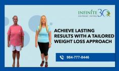 Achieve Your Goals with Personalized Weight Loss Service!

Reach your objectives regarding your well-being by engaging in personalized weight loss services in Raleigh. Our trained specialists customize plans according to one’s routine to ensure healthy outcomes. Take your first step today and change for the better. Contact Infinite30 at 984-777-8446 for more details!