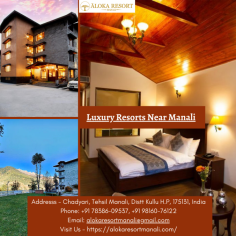 Experience Luxury Resorts Near Manali at Aloka Resort, a top hotel in Manali that offers beautiful natural views and top-notch amenities.
To know more, visit - https://alokaresortmanali.com/
