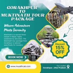 Begin your sacred journey with our 7-day Muktinath Tour Package from Gorakhpur. Immerse yourself in Nepal's rich culture, stunning landscapes, and enjoy a hassle-free travel experience with us. Musafircab offers a comprehensive Gorakhpur to Muktinath Tour Package designed to provide a seamless and enriching travel experience. Whether you are visiting for religious devotion or to explore the scenic beauty of the Himalayas, this tour offers a perfect combination of spirituality and natural wonder. You can visit our website or call or WhatsApp at +91–8881118838 for more information and reservations. Our helpful team is ready to assist you with all the details and help you plan the ideal trip to Nepal. We are dedicated to providing every traveler with a memorable and enriching experience.