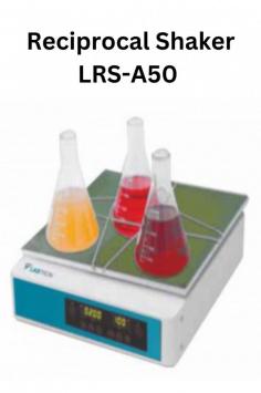 Labtron Reciprocal shakers feature a compact design, 30-350 rpm speed with 10 rpm increments, and a timer up to 59h 59min. Suitable for incubators, they accommodate various containers and offer an RS232 interface for data logging and computer control.