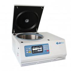 Labnics high-speed refrigerated centrifuge ensures rapid sample separation with a -20°C to 40°C temperature range and maximum speed of 18000 rpm. It features a 4 × 100 ml capacity, a 1s to 99h 59min timer, microcomputer control, and a stainless steel chamber with anti-corrosion coating.