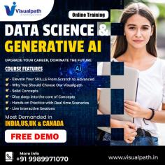 Advance your career with Visualpath Data Science With Generative Ai Training. Gain hands-on training, real-world skills, and certification. Enroll today for the best Data Science Course. We provide to individuals globally in the USA, UK, etc. Call on: +91 9989971070  Key points: Data Science, Programming Skills, Statistics and Mathematics, Data Analysis, Data Visualization, Machine Learning, Big Data Handling, SQL, Deep Learning and AI WhatsApp: https://www.whatsapp.com/catalog/919989971070/ Blog link: https://visualpathblogs.com/ Visit us: https://www.visualpath.in/online-data-science-with-generative-ai-course.html 