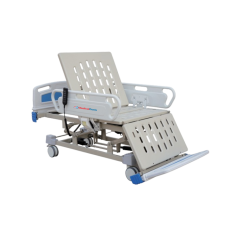 Medical Deals Six-Function Electric Hospital Bed offers optimal patient care with adjustable features including a leg rest angle up to 45°, backrest up to 75°, and Trendelenburg positions at 14°. It has a 200mm elevation range and operates quietly with a noise level of ≤ 60 dB.