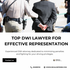 Are you in need of the best DWI lawyer that has years of experience defending your rights? Our dedicated attorney stands confidently in a professional setting, ready to advocate for clients facing DWI charges. Legal Defense strives to protect clients' rights and achieve the best possible results with deep knowledge of the legal system. You can trust this lawyer to be your ally when dealing with complex legal challenges or putting together a customized defense strategy. Contact us today.