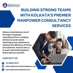 Alliance International, one of the major manpower consultancy in Kolkata, delivers accurate talent matching across industries to enhance the efficiency of hiring and retention. Partner with us to avail customized solutions that propel your growth. For more information, visit hwww.allianceinternational.co.in/manpower-consultancy-kolkata. ﻿#manpowerconsultancykolkata﻿ 