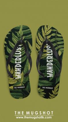 Wanderlust Custom Printed Flip Flops Travel in style and comfort with these custom printed flip flops. Embrace the freedom of feeling barefoot while still showing off your personal style. Perfect for exploring new destinations or strolling along the beach, these flip flops are a must-have for any avid wanderer. Let your feet take you to new places with these Wanderlust flip flops!