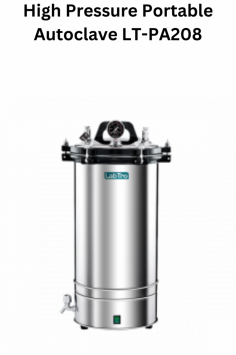 Labtro High-Pressure Portable Autoclave offers 24L capacity with precise sterilization at 129°C and 0.165 MPa. Features include adjustable temp/pressure, double safety valve, silicone seal, dual-scale pressure gauge, and protection against water shortage/overheating.
