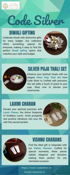 Enhance your spiritual rituals with our elegant Silver Puja Thali Set from Code Silver to Crafted with precision, this set adds a touch of grace to your puja. Shop now to elevate your ceremonies.

Get more info:- 
Email Id-	info@codesilver.in
Phone No-	9119112874	
Website-	https://www.codesilver.in/products/pooja-thali-csrr075
