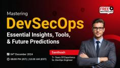 4 Dec (Wed)
8:00 – 9:00 PM

Agenda for the Masterclass
Introduction to DevSecOps
Exploring the Current State of DevSecOps
Role and Salary Insights for DevSecOps Engineers
Lifecycle Stages and Essential Tools in DevSecOps
Key Trends and Future Predictions for DevSecOps in 2025
Q&A Session
Conclusion and Closing Remarks