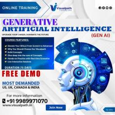 
Visualpath GenAI Training (global) offers an in-depth exploration of AI models such as GPT, GANs, and VAEs, with a focus on text generation, image synthesis, and the ethical considerations surrounding artificial intelligence. This Generative AI Training is designed for individuals at all skill levels. To schedule a Free demo, please contact +91-9989971070.
Visit:  https://www.visualpath.in/online-gen-ai-training.html


