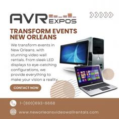 We transform events in New Orleans. with stunning video wall rentals. From sleek LED displays to eye-catching configurations, we provide everything to make your vision a reality. 