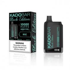 Indulge in the invigorating sensation of our Mint Kado Bar Black Edition. With up to 10,000 puffs, this flavor is perfect for those seeking a refreshing escape. Experience the perfect balance of cool mint and smooth vapor for an unforgettable vaping experience. https://kadobarofficial.com/