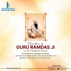 Celebrate Guru Ram Das Jayanti with beautiful images, HD photos, and inspiring quotes of Guru Ramdas Ji. Easily download Guru Ram Das Jayanti pics, share Guru Ramdas Ji ki photo in HD, and create custom posts for your social media. Branding Aasaan Hai with Brands.live—Just Tap, Design, and Share! Marketing, content creation, and professional designs made easy with Brands.live.

#GuruRamdasJayanti#GuruRamdasJi#GuruRamdasQuotes#GuruRamdasJiPhotos#GuruRamdasHDImages#SikhGuruJayanti#GuruRamdasTeachings#SikhHeritage#GuruRamdasJiBirthday#SpiritualWisdom

https://brands.live/festivals/guru-ram-das-jayanti?utm_source=Seo&utm_medium=imagesubmission&utm_campaign=guru-ram-das-jayanti_web_promotions