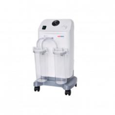 Abimed suction machine is a highly efficient machine designed to remove fluids, gases, or debris from a patient's body during surgical procedures. Unit features a suction rate of 40 L/min. It is integrated with an oil-free diaphragm pump for efficient performance.