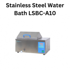 Labtron Stainless Steel Water Bath offers 12L capacity, precise temperature control from RT +5°C to 99°C, a digital display, and a timer range of 1-999 minutes. Features include audio-visual alarms for temperature protection, a stainless steel corrosion-resistant chamber, and non-slip rubber feet.
