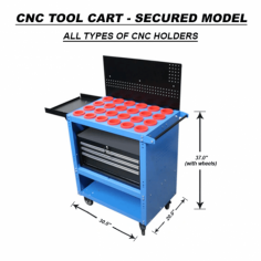 Uratech USA Inc: Premium CNC Tool Carts for All Tool Holders – Built for Durability and Precision.
In the fast-paced world of manufacturing and machining, organizing tools efficiently is essential for maximizing productivity. Uratech USA Inc specializes in the design and manufacture of high-quality CNC tool carts that cater to a variety of tool holder types, ensuring optimal performance and organization in every workshop.
Versatile CNC Tool Carts for Every Tool Holder
Uratech USA Inc’s CNC tool carts are designed to support a wide range of tool holders, making them a versatile storage solution for any manufacturing environment. Our tool carts are compatible with the following types of holders:
•	CAT Holders
•	BT Holders
•	HSK (Hollow Shank Taper) Holders
•	KM Holders
•	CAPTO Holders
•	VDI Holders
We understand that each workshop has unique needs, which is why we offer 12 models for each type of holder. With this variety, you can choose the model that best fits your operation and tool management requirements.
Built to Last: High-Quality Materials and Protection
Our CNC tool carts are engineered with durability in mind. Made from cold-rolled steel, the carts are both strong and lightweight, ensuring longevity without compromising mobility. Each cart is powder-coated to resist corrosion, wear, and tear, making them ideal for harsh industrial environments.
To protect your valuable CNC tool holders, each cart features durable nylon inserts. These inserts ensure that the tool holders remain securely in place, minimizing the risk of damage during transport or storage. This careful attention to protection is a key element of our design, allowing you to handle your CNC tools with confidence.
Heavy-Duty Load Capacity for Demanding Operations
Every tool cart from Uratech USA Inc is built to handle heavy loads with ease. Our carts offer a load-bearing capacity ranging from 1,400 lbs to 4,000 lbs, making them suitable for both light and heavy-duty applications. Whether you’re moving a few tools or managing a large inventory of CNC holders, our carts can meet your demands.
Each cart is equipped with 6-inch diameter heavy-duty castors, allowing smooth and easy movement even when fully loaded. These high-performance wheels are designed to endure frequent use in busy workshop environments, ensuring that your tools are always within reach.
Ease of Assembly and Customer Convenience
At Uratech USA Inc, we prioritize not only product quality but also ease of use. That’s why we offer our CNC tool carts with assembly crated in a pallet. This convenient packaging simplifies the assembly process for our customers, allowing for quick and straightforward setup. Whether you’re a large manufacturing facility or a small machine shop, you’ll appreciate the time and effort saved with this ready-to-assemble solution.
Made in the USA: A Commitment to Quality
Our CNC tool carts are proudly Made in the USA, ensuring that they meet the highest standards of manufacturing excellence. Each product is meticulously crafted with a focus on durability, precision, and usability, making Uratech USA Inc a trusted name in tool storage solutions.
Same-Day Shipping to USA, Canada, and Mexico
At Uratech USA Inc, we understand that downtime in the workshop can lead to costly delays. That’s why we offer same-day shipping on all of our CNC tool carts, so you can get the storage solutions you need without unnecessary waiting. We ship to customers across the United States, Canada, and Mexico, ensuring fast and efficient delivery no matter where you are located.
Contact Us for More Information
Are you ready to optimize your workshop with high-quality CNC tool carts? Contact Uratech USA Inc today to learn more about our products, customization options, and shipping details.
•	Phone: 1-800-813-0537
•	Email: Info@cnctoolstoragesolutions.com
Whether you’re looking for a tool cart for CAT, BT, HSK, KM, CAPTO, or VDI holders, Uratech USA Inc has the perfect solution for your needs. Boost efficiency, protect your tools, and enhance your workshop with our durable and versatile CNC tool carts.

https://cnctoolstoragesolutions.com/collections/cnc-tool-cart-models