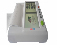 Abimed 12-Channel Electrocardiograph simultaneously captures 12-lead ECG signals and prints them using high-resolution thermal technology. It boasts a 10.2” color touchscreen for effortless operation, with a measurement range of 1-5 mVp-p and a frequency response of 0.05Hz ~ 150Hz , it features ample memory for storing over 1,000 cases.
