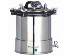 Labtron  Portable Autoclave is an 18L electric-heated sterilizer operating at 126°C with a 0.14-0.16 MPa working pressure. It features adjustable temperatures from 105-126°C, a max safety pressure of 0.165 MPa, and heat uniformity of ≤ ±1°C, ensuring reliable sterilization.