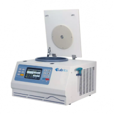 Labnics high-speed refrigerated centrifuge, microcomputer-controlled for precision, achieves up to 30,000 rpm (62400 × g) with a 12 × 5ml capacity. It offers -20℃ to 40℃ temperature control, ±10 rpm speed accuracy, safety features, and five programmable presets for efficient operation. 