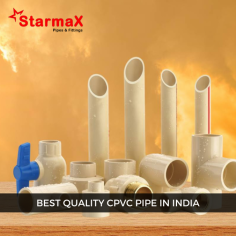 The finest place to find CPVC pipes in India is Starmax Pipes & Fittings. Welcome. Starmax takes pride in providing exceptional CPVC pipes and fittings that outperform industry norms in terms of performance, dependability, and longevity. Starmax provides a wide choice of CPVC products that are made to satisfy your needs, whether you're searching for plumbing solutions for commercial, industrial, or residential applications. For superiority, creativity, and quality in CPVC plumbing solutions throughout India, rely on Starmax Pipes & Fittings.

Visit Here :- https://www.starmaxpipes.com/cpvc-pipe-manufacturers-in-india
