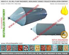 Neutralizer Refinery Manufacturers Exporters in India Punjab +91-9872611911, +91-7986607668, +91-9815022911 https://www.nityaoilexpeller.com
