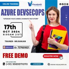 Join Now:  https://meet.goto.com/737651821
Attend Online Free Demo On Azure DevSecOps by Mr.Ranjan.
Demo on: 17th October @ 8 AM (IST).
Contact us: +91 9989971070.
Visit: https://www.visualpath.in/online-azure-devops-Training.html
