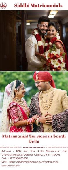 
Siddhi Matrimonials offers premier Matrimonial Services in South Delhi, specializing in personalized matchmaking for meaningful, lifelong partnerships. To know more, please visit website -  https://siddhimatrimonials.com/matrimonial-services-in-delhi
