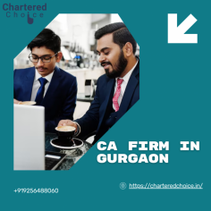 Looking for a reputable CA Firm in Gurgaon? Chartered Choice provides comprehensive accounting, tax, and financial advisory services tailored to support businesses and individuals in Gurgaon. With a focus on accuracy, transparency, and growth, we offer expert solutions to help you achieve financial clarity and compliance with ease.
https://charteredchoice.in/