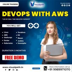 Visualpath provides top-notch DevOps Training in Ameerpet, led by real-time experts offering hands-on learning. Our training covers essential tools like Jenkins, Docker, Kubernetes, AWS, Azure, GCP, Terraform, and the ELK Stack. This DevOps Training in Hyderabad is accessible to learners worldwide, including the USA, UK, Canada, Dubai, and Australia, making it convenient for global professionals. Schedule your free demo Contact us at +91-9989971070   WhatsApp: https://www.whatsapp.com/catalog/919989971070/ Visit https://www.visualpath.in/online-aws-devops-training.html