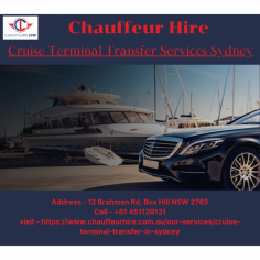 Cruise Terminal Transfer Services Sydney by Chauffeur Hire offers seamless, stylish rides with punctual chauffeurs and premium vehicles. To know more, visit -  https://www.chauffeurhire.com.au/our-services/cruise-terminal-transfer-in-sydney