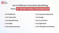 AI-driven product development is revolutionizing industries worldwide, allowing businesses to innovate faster, reduce costs, and deliver highly tailored solutions. With its ability to analyze vast amounts of data, predict trends, and streamline processes, AI is transforming how products are conceived, designed, and brought to market. Below are some of the key industries leveraging AI to enhance their product development cycles