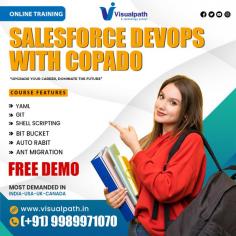 Visualpath, a leading institute in Hyderabad, offers comprehensive Salesforce DevOps training to help professionals excel in agile development and deployment practices. Our Salesforce DevOps certification With expert-led courses cover essential concepts, tools, and hands-on projects to ensure a practical learning experience.  Course Covered: Salesforce, DevOps,Copado,Deployment tools, Jenkins,Testing, Automation, Version control, Agility, Reporting Visit: https://visualpath.in/online-salesforce-devops-training.html Join Us Whatsapp: https://www.whatsapp.com/catalog/919989971070/ Visit: https://visualpathblogs.com/