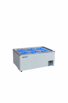 Labexpo Constant Temperature Water Bath features a 14.8L chamber with a temperature range of RT+5 to 100 °C. It offers six customizable holes, microprocessor control, precise temperature management, safety alarms, and a time range of 1 to 9999 MIN, making it ideal for reliable thermal applications in the lab.
