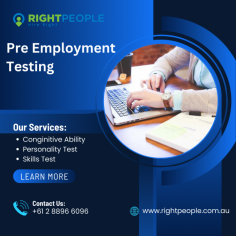 Prevent expensive recruitment errors and reliably recognize exceptional talent with RightPeople's Pre-Employment Testing. Our scientifically validated evaluations assist companies in selecting only the top candidates, guaranteeing an excellent match for every position. Simplify your recruitment process and utilize data-informed choices that conserve time and resources. Rely on RightPeople to enhance your recruitment results. Begin your journey with Pre-Employment Testing now. Get in touch with us now to find out more.