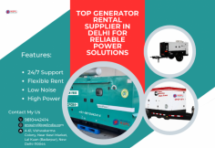 Delhi's top generator rental supplier offers dependable power solutions tailored to meet diverse needs, from industrial projects to events and construction sites. They provide a range of high-quality, fuel-efficient generators with capacities suited for various applications. Known for prompt delivery, 24/7 support, and flexible rental plans, they ensure minimal downtime and seamless power supply during emergencies or planned events. Expert technicians handle installation and maintenance, giving clients peace of mind. Choose this trusted supplier for efficient, cost-effective, and uninterrupted power solutions across Delhi.