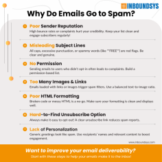 Struggling with emails landing in spam? 

Tackle common pitfalls like poor sender reputation, spammy subject lines, or messy formatting to boost deliverability. 

Personalize, clean up, and connect better - your inbox success starts here!