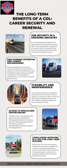 A Commercial Learner’s Permit opens doors to lucrative opportunities, but the benefits of CDL go beyond income. Holding a CDL ensures long-term career security and reliable CDL renewal options, making it an ideal choice for those seeking stability and growth in the trucking industry.  Visit here to know more:https://anotepad.com/notes/25wb34b4