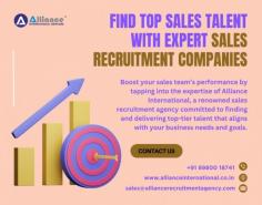 Boost your sales team’s performance by tapping into the expertise of Alliance International, a renowned sales recruitment agency committed to finding and delivering top-tier talent that aligns with your business needs and goals. For more information visit https://www.allianceinternational.co.in/sales-recruitment-agencies/. ﻿#salesrecruitmentagencies 