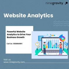  Unlock the potential of your website with advanced website analytics. Track user behavior, measure performance, and gain valuable insights to improve your site's effectiveness. Our analytics tools help you optimize conversions, enhance user experience, and increase traffic by providing detailed reports on engagement, traffic sources, and more. With our expert guidance, you can make data-driven decisions to maximize your website's impact and achieve business success. for more visit: https://ninegravity.com/