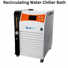 Labnics Recirculating Water Chiller Bath is a robust laboratory cooling unit with a durable all-steel design. It offers precise temperature stability of plus-minus 0.3 degrees Celsius, a powerful cooling capacity of 1200 watts, and a flow rate of 20 liters per minute for efficient performance.
