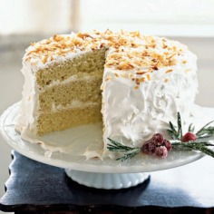 Coconut Cake with Buttercream Frosting < 100 Healthy Dessert Ideas - Cooking Light