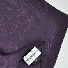 Giorgio Armani Scarf Purple Floral  Discount Women Designer Scarves Outlet | Como Milano