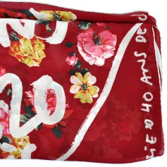 Kenzo Silk Square Women Scarf 40 Ans Red  Discount Women Designer Scarves Outlet | Como Milano