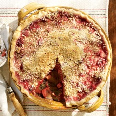 Raspberry-Rhubarb Pie REcipe < 100 Healthy Dessert Ideas - Cooking Light