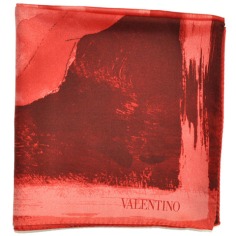 Valentino Scarf Red Rose Square  Discount Women Designer Scarves Outlet | Como Milano