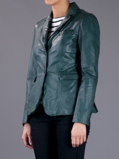 	Le Sentier Leather Jacket - Gente Roma - Farfetch.com
