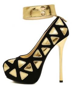 black and gold pumps