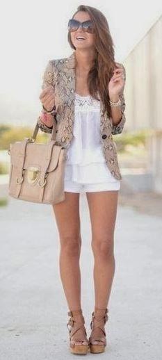 Really love this blazer with the white outfit. Awesome for summer actually she is me.d outfits Teen fashion Cute Dress! Clothes Casual Outift for • teenes • movies • girls • women •. summer • fall • spring • winter • outfit ideas • dates • school • parties mint cute sexy ethnic skirt